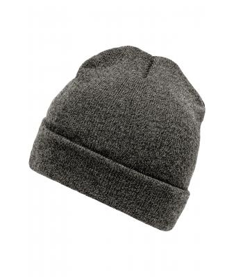 Unisex Melange Beanie Zwart-melange 8520