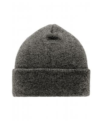 Unisex Melange Beanie Zwart-melange 8520