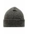 Unisex Melange Beanie Zwart-melange 8520