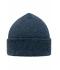 Unisex Melange Beanie Blauw-melange 8520