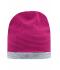 Unisex Structured Beanie Pink/grey-heather 8624