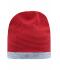 Unisex Structured Beanie Red/grey-heather 8624