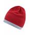 Unisex Structured Beanie Red/grey-heather 8624