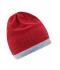 Unisex Structured Beanie Red/grey-heather 8624