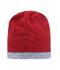 Unisex Structured Beanie Red/grey-heather 8624