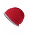 Unisex Structured Beanie Red/grey-heather 8624