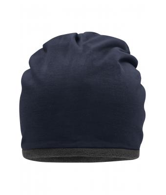 Unisex Fleece Beanie Navy/carbon 8635