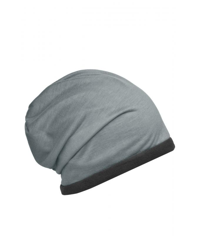Unisex Fleece Beanie Grey-heather/carbon 8635