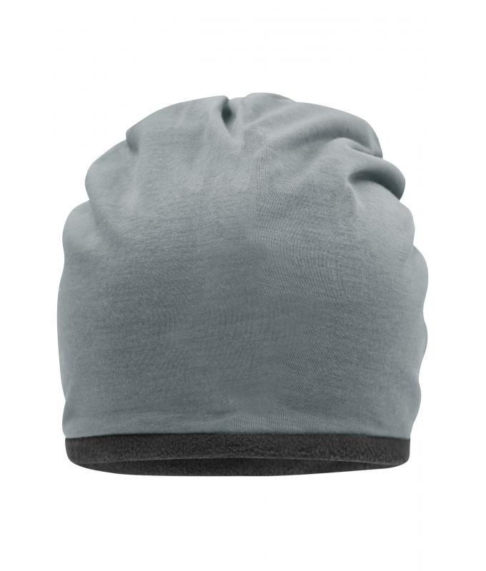 Unisex Fleece Beanie Grey-heather/carbon 8635