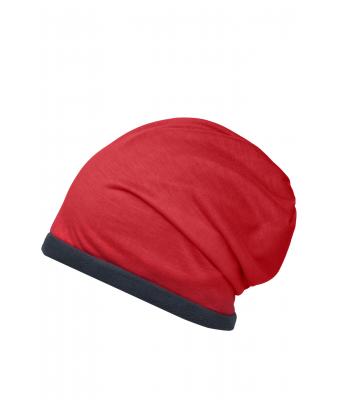 Unisex Fleece Beanie Rood/carbon 8635