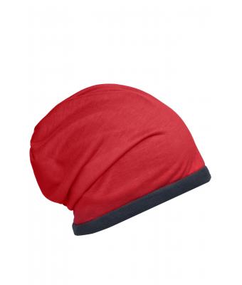 Unisex Fleece Beanie Rood/carbon 8635