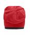 Unisex Fleece Beanie Rood/carbon 8635