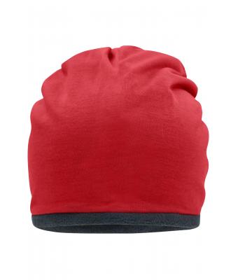 Unisex Fleece Beanie Rood/carbon 8635