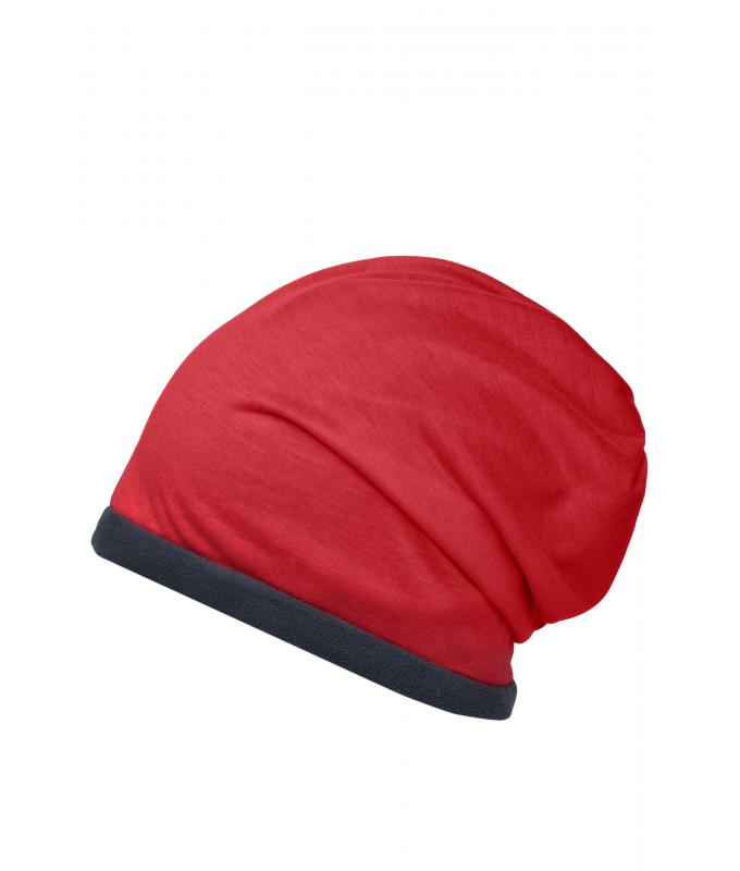 Unisex Fleece Beanie Red/carbon 8635