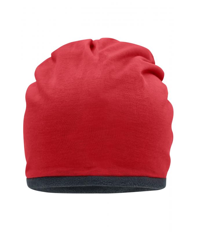 Unisex Fleece Beanie Red/carbon 8635