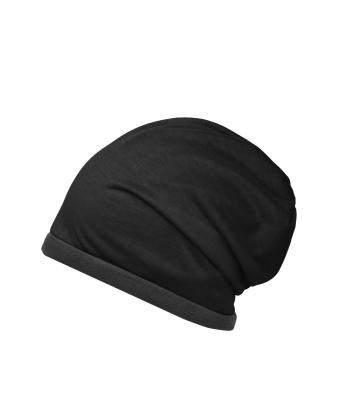 Unisex Fleece Beanie Zwart/carbon 8635