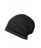 Unisex Fleece Beanie Zwart/carbon 8635
