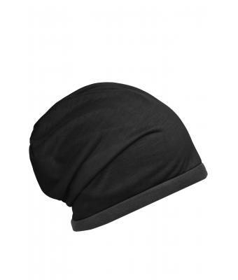Unisex Fleece Beanie Zwart/carbon 8635
