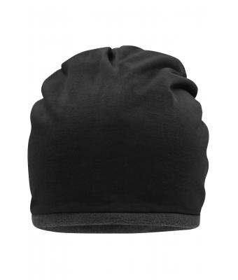 Unisex Fleece Beanie Zwart/carbon 8635