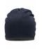Unisexe Polaire Bonnet Marine/carbone 8635