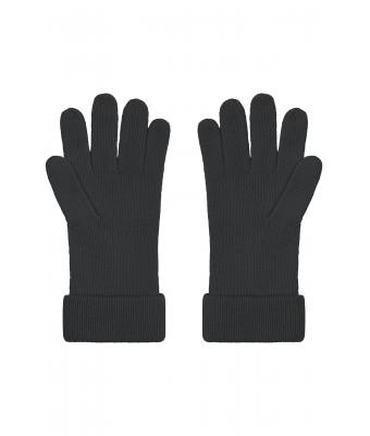Unisex Fine Knitted Gloves Black 8637