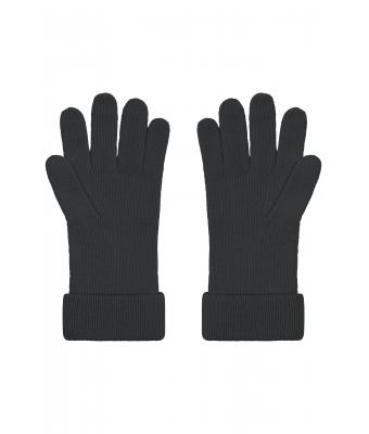 Unisexe Gants fins tricotés Noir 8637