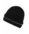 Unisex Reflective Beanie Black/silver 8702