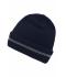 Unisex Reflective Beanie Navy/silver 8702