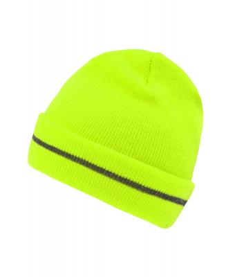 Unisex Reflective Beanie Felgeel/zilver 8702