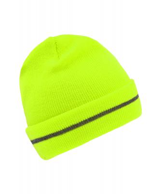 Unisex Reflective Beanie Felgeel/zilver 8702