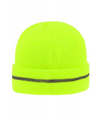 Unisex Reflective Beanie Felgeel/zilver 8702