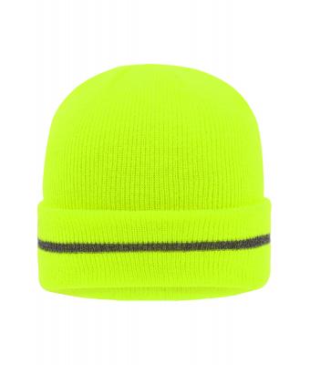 Unisex Reflective Beanie Felgeel/zilver 8702
