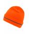 Unisex Reflective Beanie Bright-orange/silver 8702