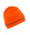 Unisex Reflective Beanie Feloranje/zilver 8702