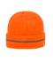 Unisex Reflective Beanie Feloranje/zilver 8702