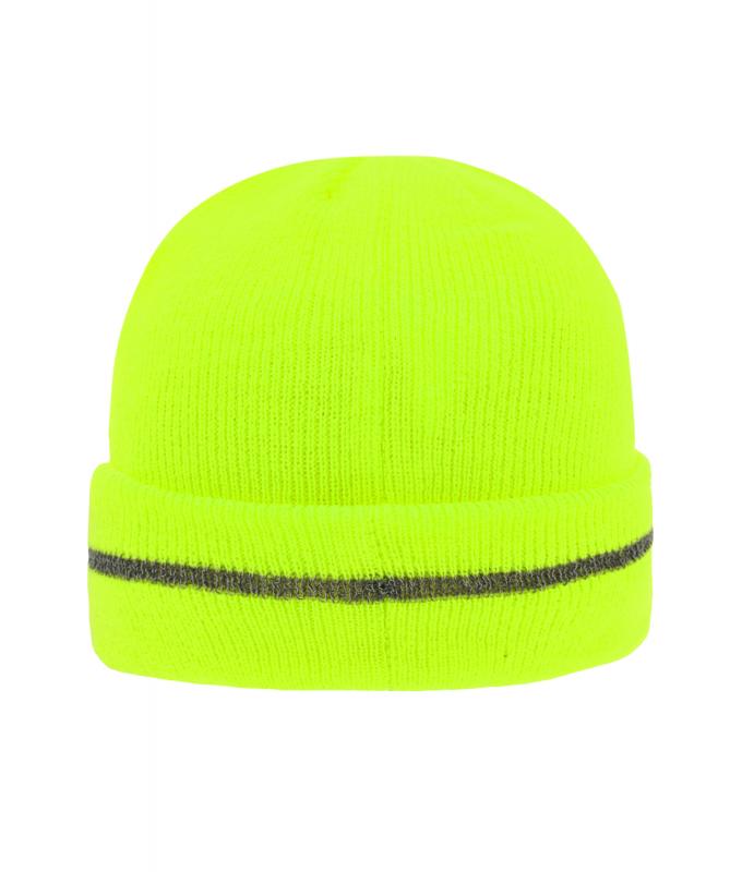 Unisex Reflective Beanie Bright-yellow/silver 8702