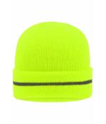 Unisex Reflective Beanie Bright-yellow/silver 8702