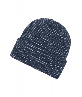 Unisex Reflective Winter Beanie Navy 10558