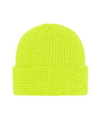 Unisex Reflective Winter Beanie Bright-yellow 10558