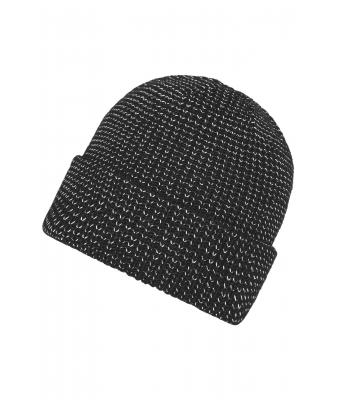 Unisex Reflective Winter Beanie Black 10558