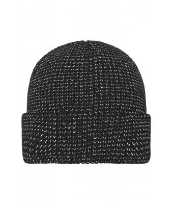 Unisex Reflective Winter Beanie Black 10558