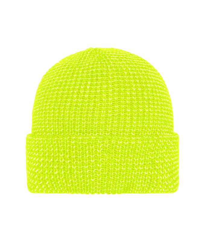 Unisex Reflective Winter Beanie Bright-yellow 10558