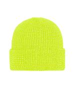 Unisex Reflective Winter Beanie Bright-yellow 10558