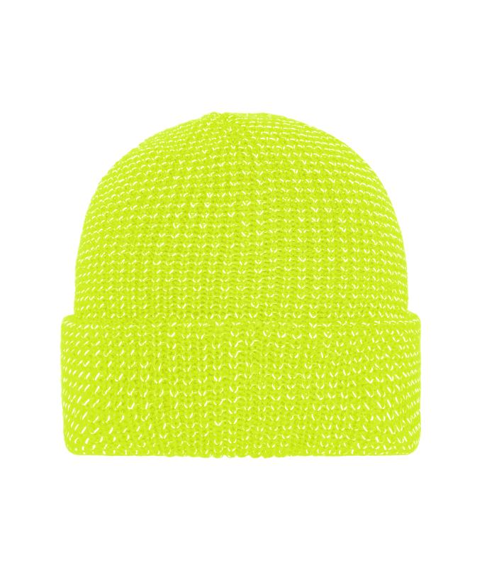 Unisex Reflective Winter Beanie Bright-yellow 10558