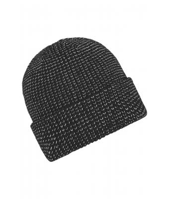 Unisex Reflective Winter Beanie Zwart 10558