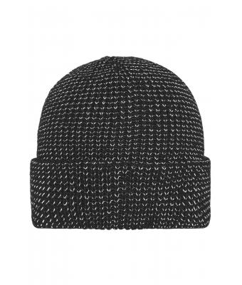 Unisex Reflective Winter Beanie Zwart 10558