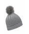 Unisexe Bonnet femme tricoté métallisé Argent/gris clair 8716