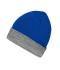 Unisexe Bonnet réversible Royal/gris-chiné-foncé 11118