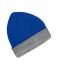 Unisexe Bonnet réversible Royal/gris-chiné-foncé 11118
