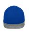 Unisexe Bonnet réversible Royal/gris-chiné-foncé 11118